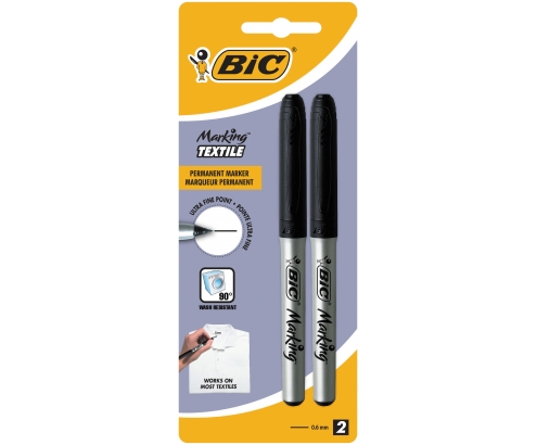 BIC 933872 marcador 2 pieza(s) Negro
