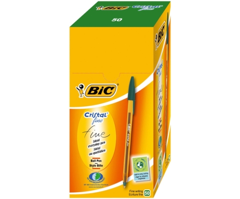 BIC Cristal Fine Verde Fino 50 pieza(s)