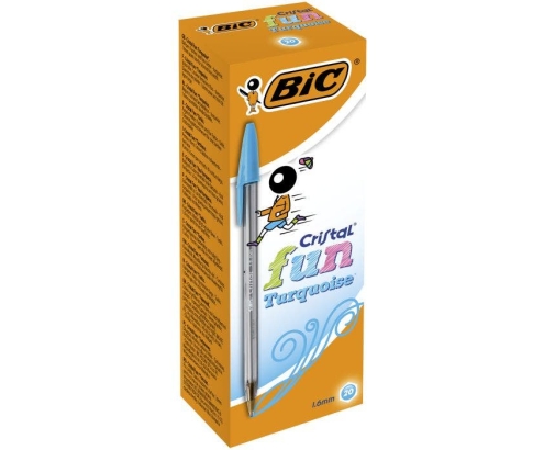 BIC Cristal Fun Turquesa Bolígrafo 20 pieza(s)