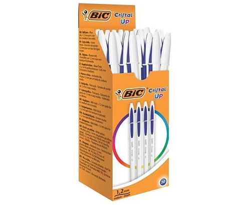 BIC Cristal Up Azul Bolígrafo Medio 20 pieza(s)