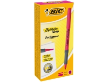 BIC Highlighter Grip marcador 12 pieza(s) Punta de cincel Rosa