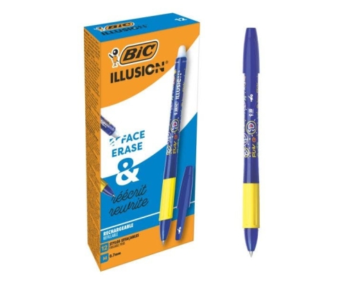 BIC Illusion Azul Bolígrafo Medio 12 pieza(s)