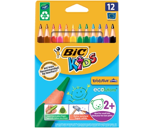 BIC Kids Evolution Triangle Multicolor 12 pieza(s)