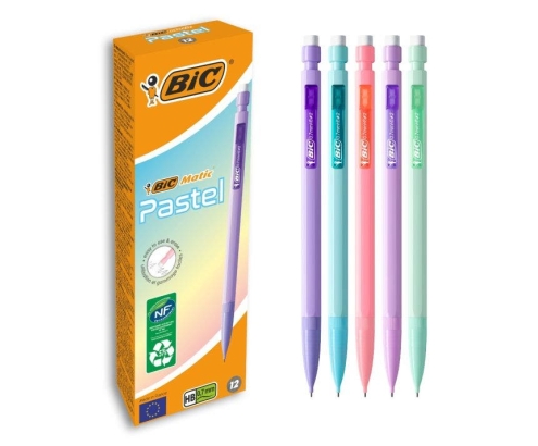 BIC Matic Pastel lápiz mecánico 0,7 mm HB 12 pieza(s)