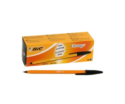 BIC Orange Fine Negro Bolígrafo Fino 20 pieza(s)