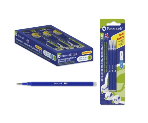 Bismark 327532 Recambio de bolígrafo Azul 3 pieza(s)