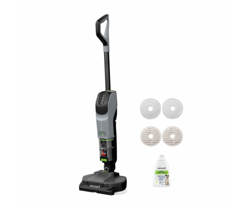 Bissell SpinWave + Vac Pet Pro Aspiradora escoba Batería Seca y húmeda Ciclónico Bolsa para el polvo 0,4 L Negro, Gris