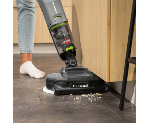 Bissell SpinWave + Vac Pet Pro Aspiradora escoba Batería Seca y húmeda Ciclónico Bolsa para el polvo 0,4 L Negro, Gris
