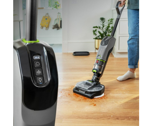 Bissell SpinWave + Vac Pet Pro Aspiradora escoba Batería Seca y húmeda Ciclónico Bolsa para el polvo 0,4 L Negro, Gris