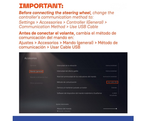 Blade BR5 Volante para PS5 con Pedales y Retroalimentación Háptica