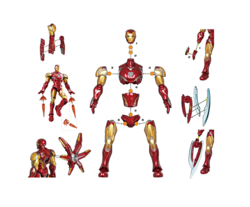 Blokees Marvel Infinity Saga Champion Class Iron Man MK85 Model Kits