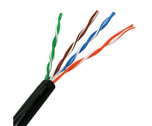 BOBINA CABLE UTP CAT5 100MT RIGIDO NANOCABLE NEGRO 10.20.0302-EXT-BK