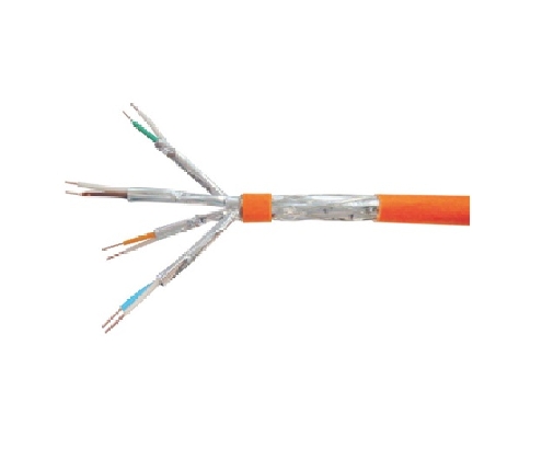 BOBINA DE CABLE EQUIP CAT 7 S/FTP RIGIDO 200M LSOH LIBRE DE HALOGENOS NARANJA 187323