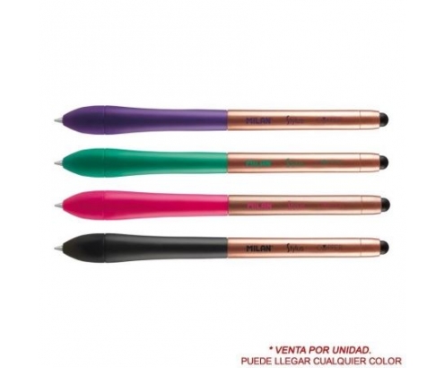 BOLIGRAFO MILAN STYLUS COPPER PUNTERO PARA PANTALLAS TACTILES PUNTA 1MM AZUL 176593924