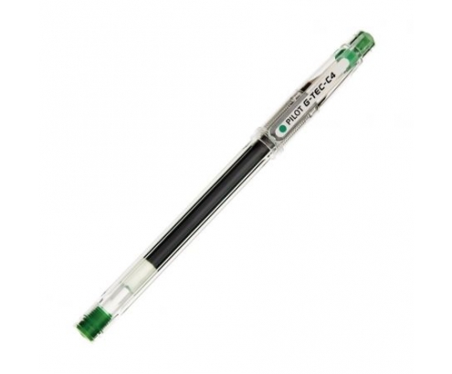 BOLIGRAFO PILOT TINTA GEL PARA ESCRITURA FINA TRANSPARENTE BL-GC4 VERDE