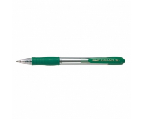 BOLIGRAFO RETRACTIL PILOT PUNTA 1MM SUPER GRIP VERDE BG-GPM-VER