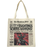 Bolsa Shopping Stranger Things The Hawkins Post de Tela Beige