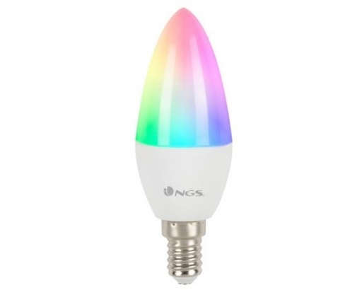 BOMBILLA INTELIGENTE NGS SMART WIFI LED 5W E14 RGB+W LED APP NGS ORB  GLEAM514C en Idirecto