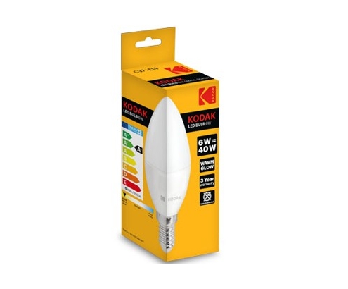 Bombilla led kodak vela c37 e14 6w 480lm 30415720