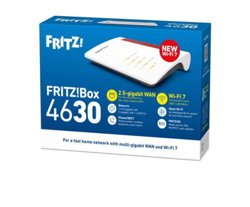 Box FRITZ! 4630 International router inalámbrico 2.5 Gigabit Ethernet Doble banda (2,4 GHz / 5 GHz) Blanco