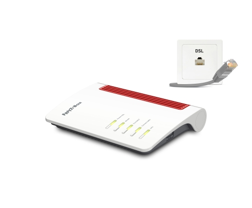 Box FRITZ! 7530 AX router inalámbrico Gigabit Ethernet Doble banda (2,4 GHz / 5 GHz) Gris, Rojo, Blanco