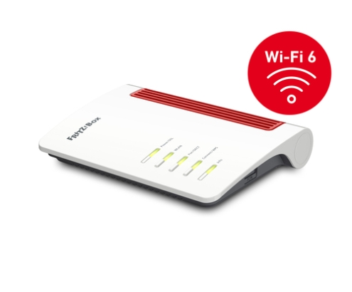 Box FRITZ! 7530 AX router inalámbrico Gigabit Ethernet Doble banda (2,4 GHz / 5 GHz) Gris, Rojo, Blanco