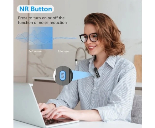 Boya BY-V1 Sistema Micrófono Inalámbrico de Solapa Lavalier Conector Lightning iOS