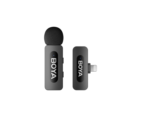 Boya BY-V1 Sistema Micrófono Inalámbrico de Solapa Lavalier Conector Lightning iOS