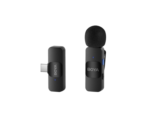 Boya BY-V10 Micrófono de Solapa Inalámbrico Android USB-C Negro