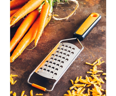 BRA Efficient A195024 cortador de verduras en espiral o rallador manual Rallador plano Naranja