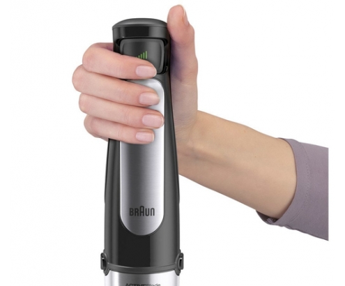 Braun MQ Batidora de inmersión 1000 W 0,6 L Negro, Acero satinado