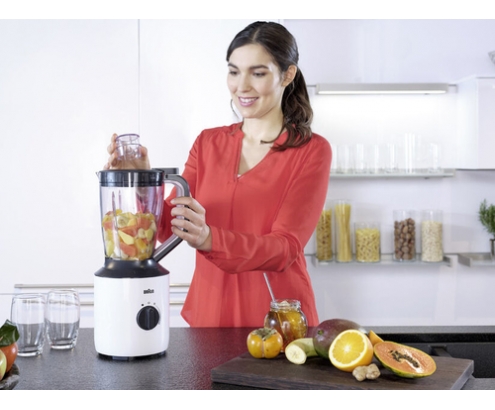 Braun PowerBlend 3 1,5 L Batidora de vaso 800 W Negro, Blanco