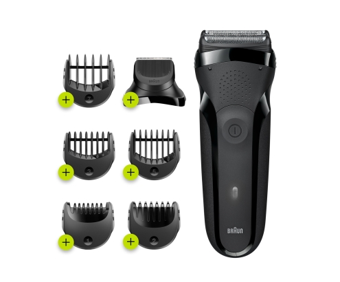 Braun Series 3 300BT Máquina de afeitar de rotación Recortadora Negro