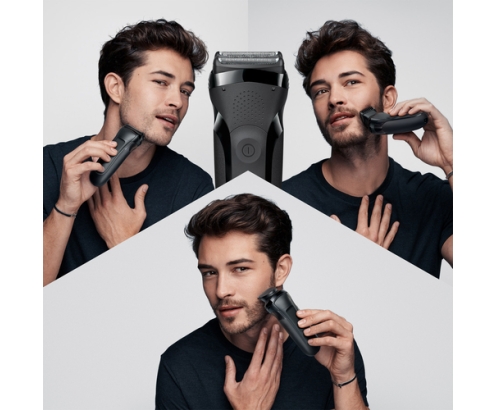 Braun Series 3 300BT Máquina de afeitar de rotación Recortadora Negro