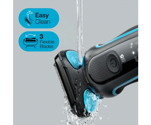 Braun Series 5 51-M1000s Máquina de afeitar de láminas Negro, Azul