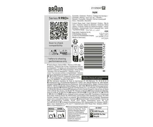 Braun Series 9 96M Cabezal para afeitado