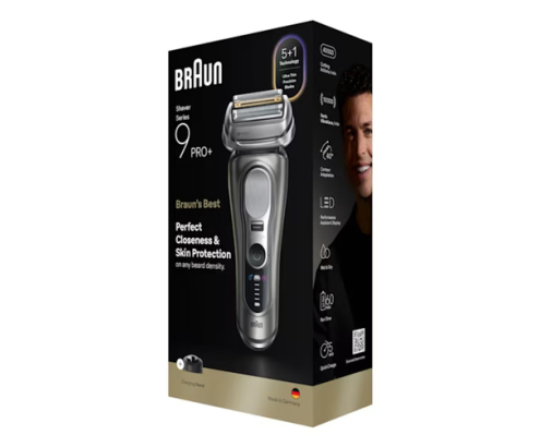 Braun Series 9 Pro+ 9615S Máquina de afeitar de láminas Recortadora Negro, Gris