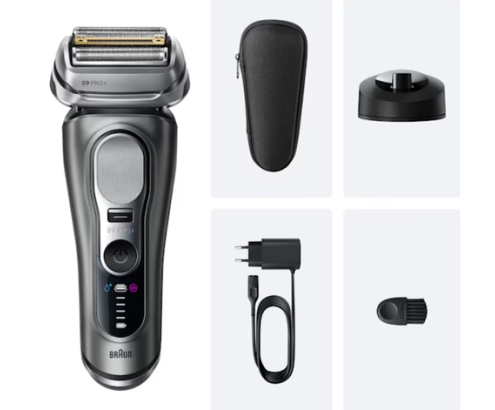 Braun Series 9 Pro+ 9615S Máquina de afeitar de láminas Recortadora Negro, Gris