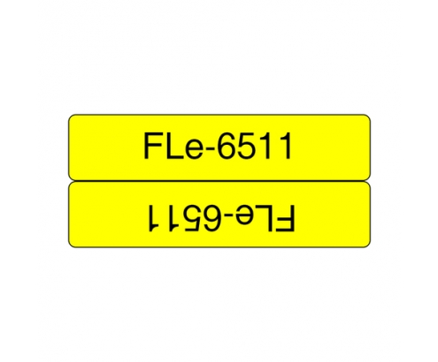 Brother FLE6511 cinta para impresora de etiquetas Negro sobre amarillo