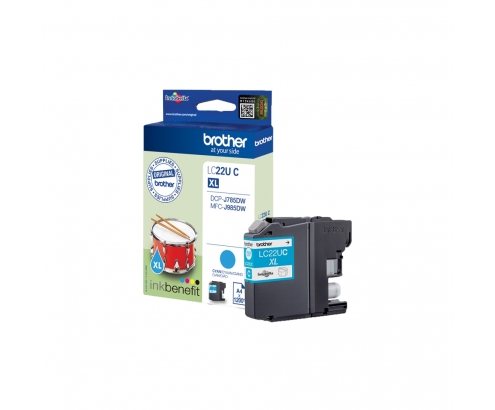 Brother LC-22UC cartucho de tinta Original Alto rendimiento XL Cian
