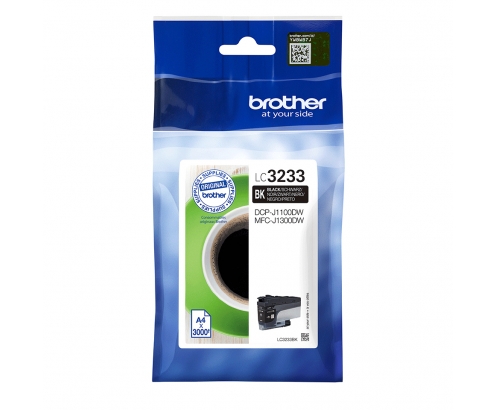 Brother LC-3233BK cartucho de tinta 1 pieza Original Rendimiento estándar Negro