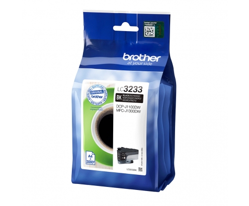 Brother LC-3233BK cartucho de tinta 1 pieza Original Rendimiento estándar Negro