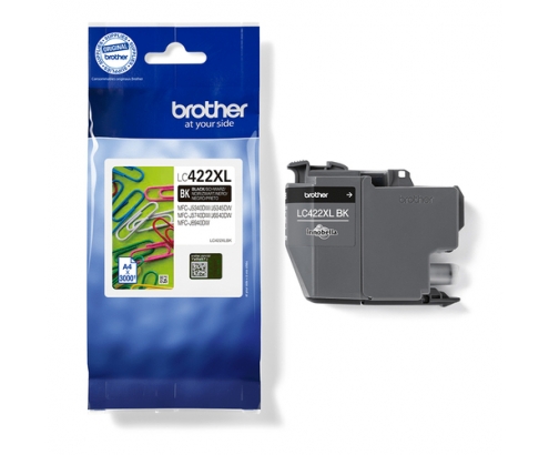 Brother LC-422XLBK cartucho de tinta 1 pieza(s) Original Alto rendimiento (XL) Negro