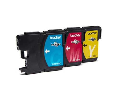 Brother LC1100RBWBP cartucho de tinta 3 pieza(s) Original Cian, Magenta, Amarillo