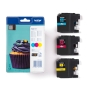 Brother LC123RBWBP cartucho de tinta 3 pieza(s) Original Cian, Magenta, Amarillo