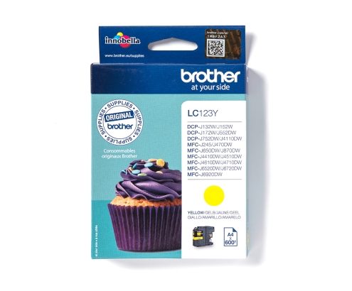 Brother LC123Y cartucho de tinta 1 pieza(s) Original Amarillo