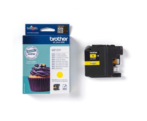 Brother LC123Y cartucho de tinta 1 pieza(s) Original Amarillo