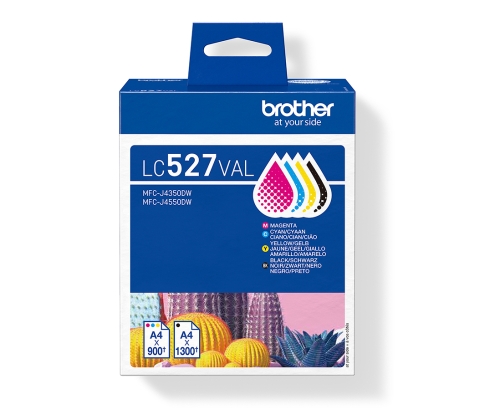 Brother LC527VAL cartucho de tinta 4 pieza(s) Original Negro, Cian, Magenta, Amarillo