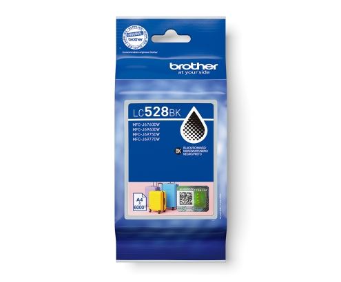 Brother LC528BK cartucho de tinta 1 pieza(s) Original Negro