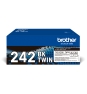 Brother TN-242BKTWIN cartucho de tóner 2 pieza(s) Original Negro